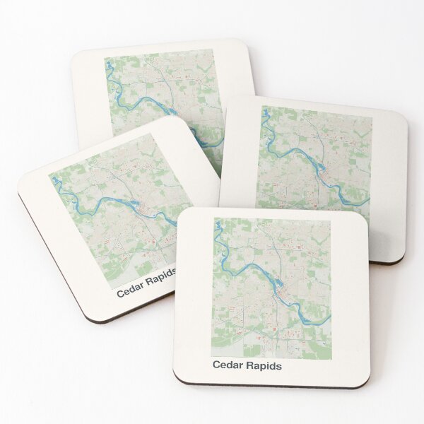 Item preview, Cedar Rapids Minimalistic Map Art designed and sold by MapsNerd.