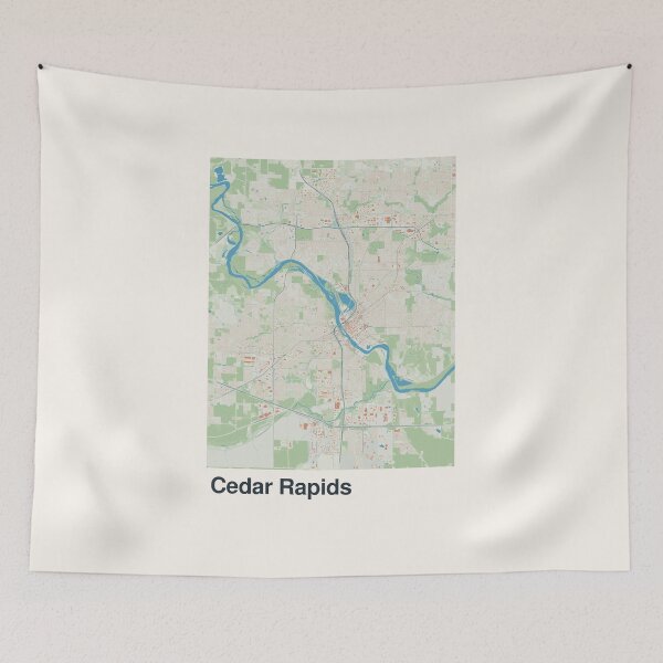 Item preview, Cedar Rapids Minimalistic Map Art designed and sold by MapsNerd.