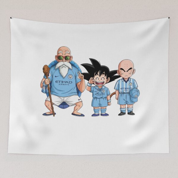 Item preview, Dragon Ball Manchester City Soccer Fan Art designed and sold by annaarthk.