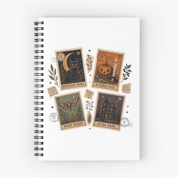 Item preview, Midnight Mail Collage - Gothic Halloween Postal Shirt designed and sold by JoyfullyOffbeat.