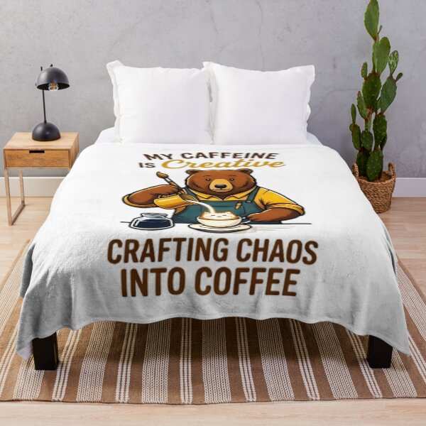 Item preview, My Caffeine Is Creative Bear Barista Pouring Coffee designed and sold by Pyt27.