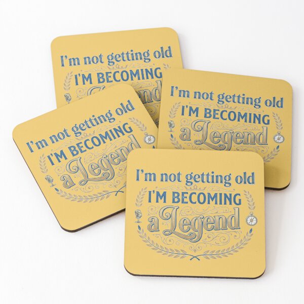 Item preview, I'm Not Getting Old I'm Becoming a Legend – Vintage Retro Typography Art designed and sold by Evelashop.