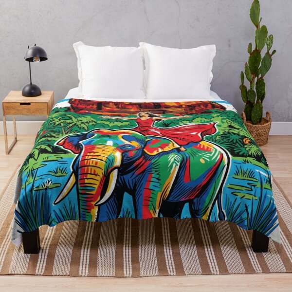 Item preview, Woman on Elephant Sigiriya Rock Sri Lanka Art designed and sold by Merch by Das Design Studio.