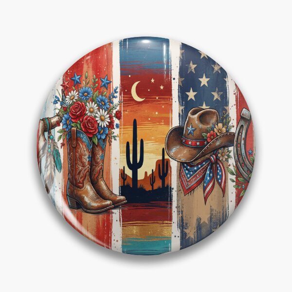 Artikelvorschau, Western American Cowgirl Brushstroke entworfen und verkauft von legendaryskins.