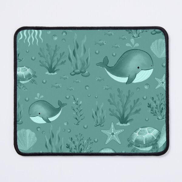 Item preview, Watercolor Ocean Friends Seamless Pattern designed and sold by SheHood.
