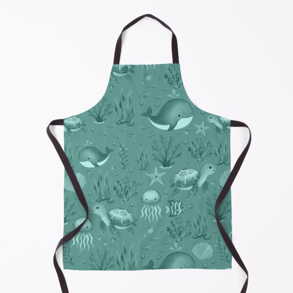 Item preview, Watercolor Ocean Friends Seamless Pattern designed and sold by SheHood.
