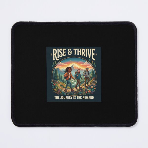 Item preview, Rise & Thrive - Mountain Hiking & Adventure Artwork designed and sold by Omarfrux2000.