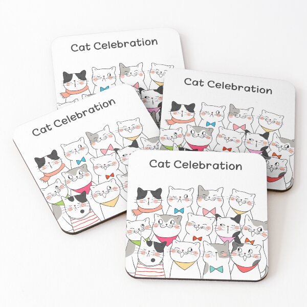 Item preview, Cat Celebration – Cute Cat Party Design designed and sold by teeNova Wear.