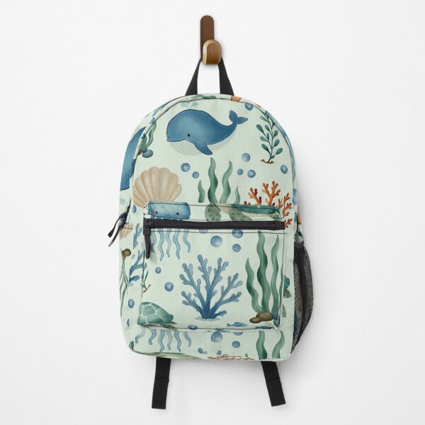 Item preview, Watercolor Ocean Friends Seamless Pattern designed and sold by SheHood.