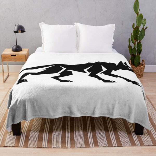 Item preview, Geometric Running Wolf Silhouette designed and sold by matybrak.