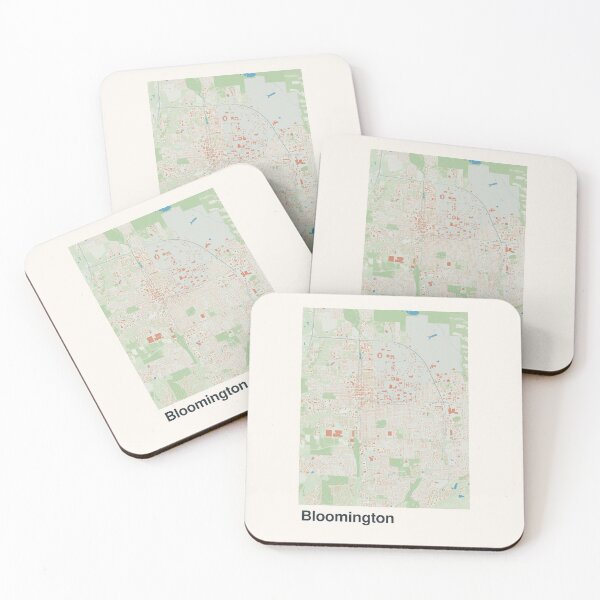 Item preview, Bloomington Minimalistic Map Art designed and sold by MapsNerd.