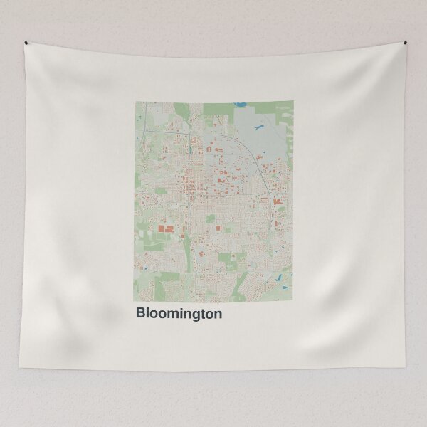 Item preview, Bloomington Minimalistic Map Art designed and sold by MapsNerd.