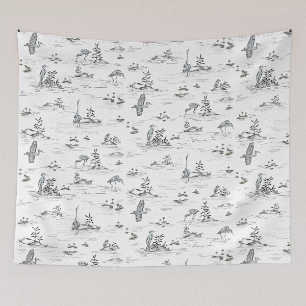 Item preview, Herons in the marsh designed and sold by Katjarr.