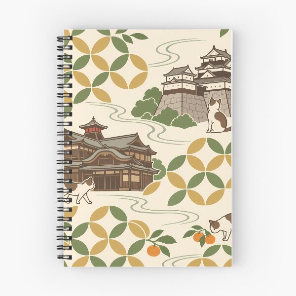 Item preview, Ehime Cats and Shippo Japanese Pattern designed and sold by DAYAMA Japan.