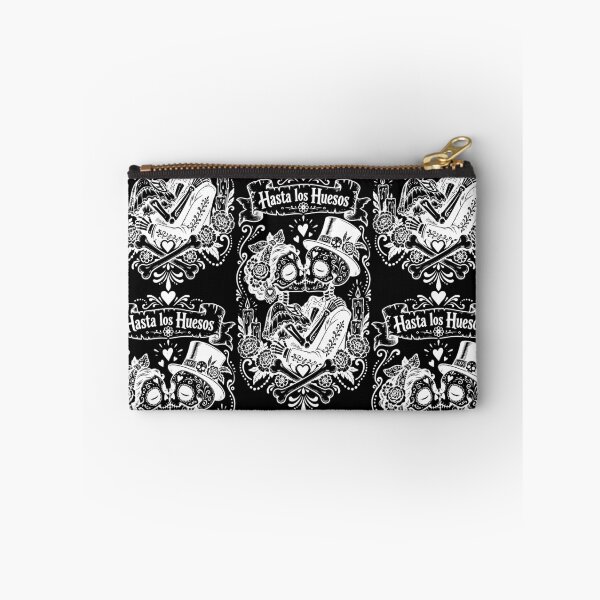 Item preview, Day Of The Dead Skeleton Couple Kissing Art - White designed and sold by Skulls & Calaveras.