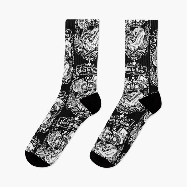 Item preview, Day Of The Dead Skeleton Couple Kissing Art - White designed and sold by Skulls & Calaveras.