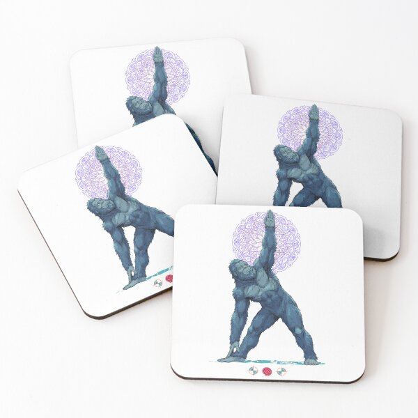 Item preview, Sasquatch Triangle Pose - Zen Bigfoot Yoga Graphic Tee & Sticker designed and sold by Whimsy Trail Co.