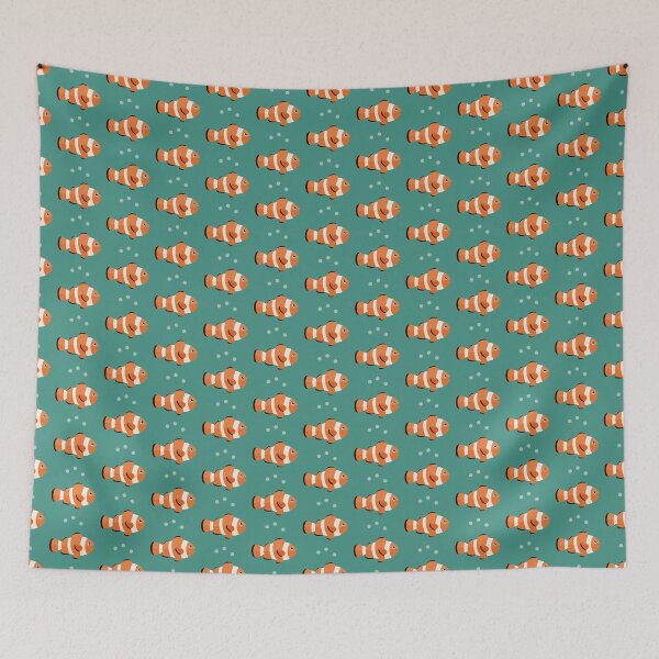 Item preview, Clownfish on blue designed and sold by reneesillus.