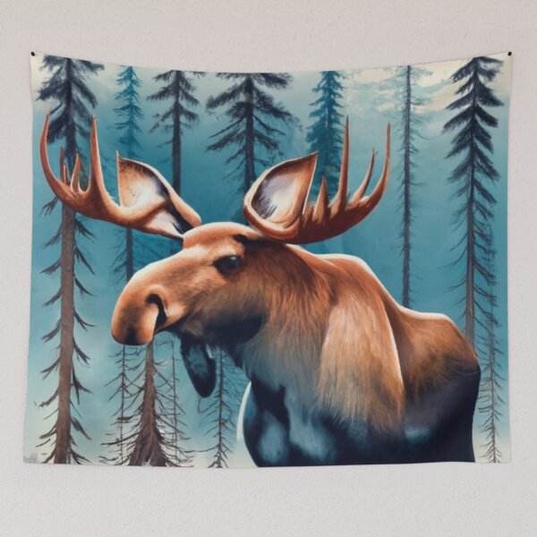 Item preview, Moose with Antlers in Winter designed and sold by Gustavo Navarro.