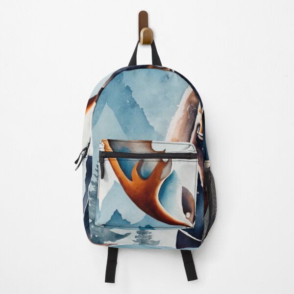 Item preview, Moose Portrait in Mountain Snow designed and sold by Gustavo Navarro.