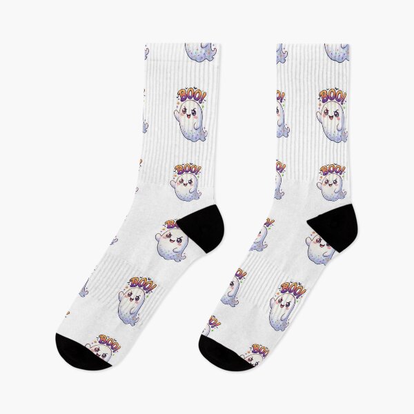 Item preview, Cute Halloween Ghost Sticker – Spooky Halloween Design designed and sold by lailakhalaf.