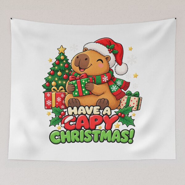 Item preview, Cute Christmas Capybara Holiday Gift designed and sold by CapybaraTravels.
