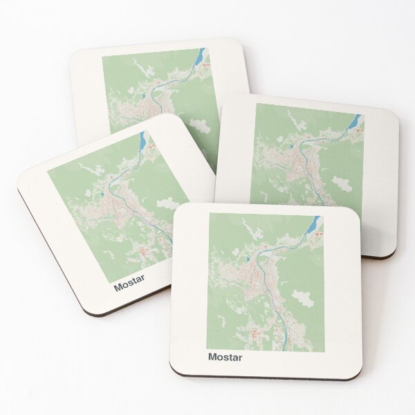 Item preview, Mapa minimalista de Mostar designed and sold by MapsNerd.