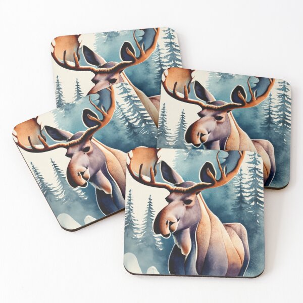 Item preview, Moose in a Quiet Winter Forest designed and sold by Gustavo Navarro.