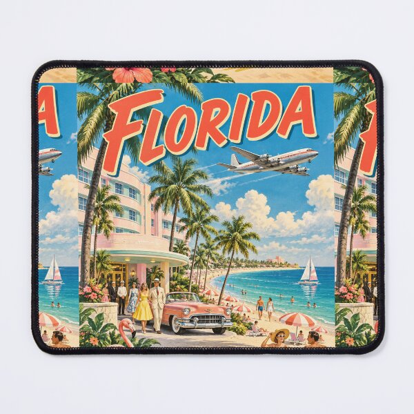 Item preview, Vintage Florida Sunshine Vacation Poster designed and sold by Moriarty's Digital Visions.
