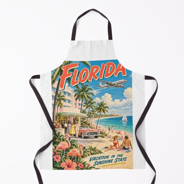 Item preview, Vintage Florida Sunshine Vacation Poster designed and sold by Moriarty's Digital Visions.
