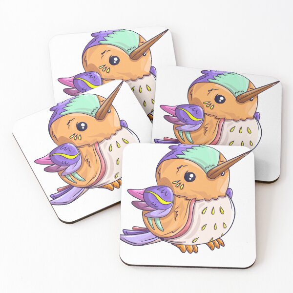 Item preview, Colorful Cute Hummingbird Illustration designed and sold by artlequin1919.