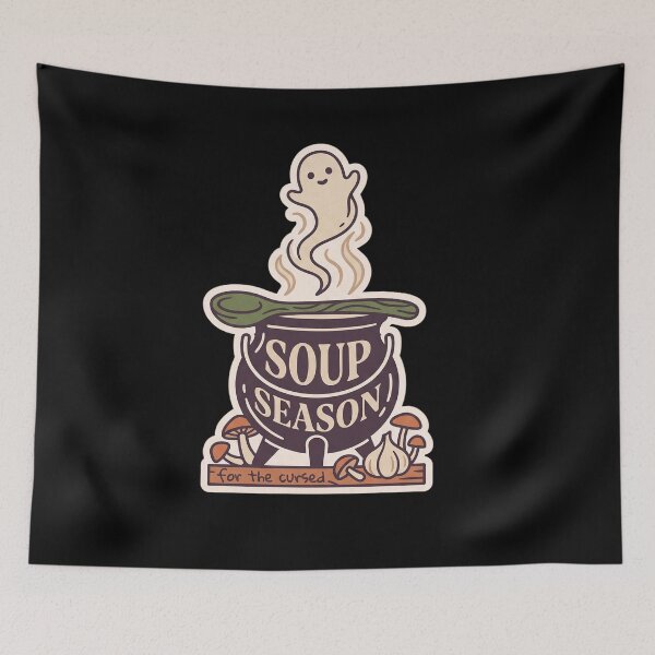 Item preview, Soup Season for the Cursed — Cozy Witch Cauldron designed and sold by TheCalmEdit.