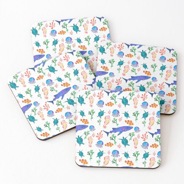 Item preview, Illustrative Marine Life Pattern designed and sold by Clover Crow.