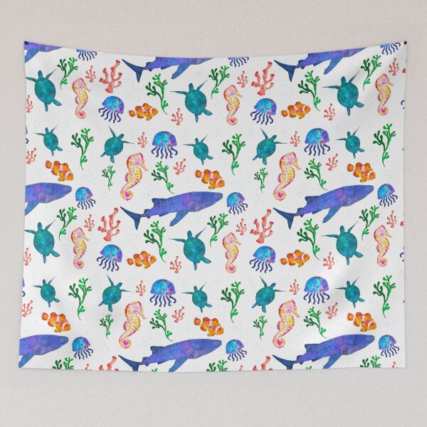 Item preview, Illustrative Marine Life Pattern designed and sold by Clover Crow.