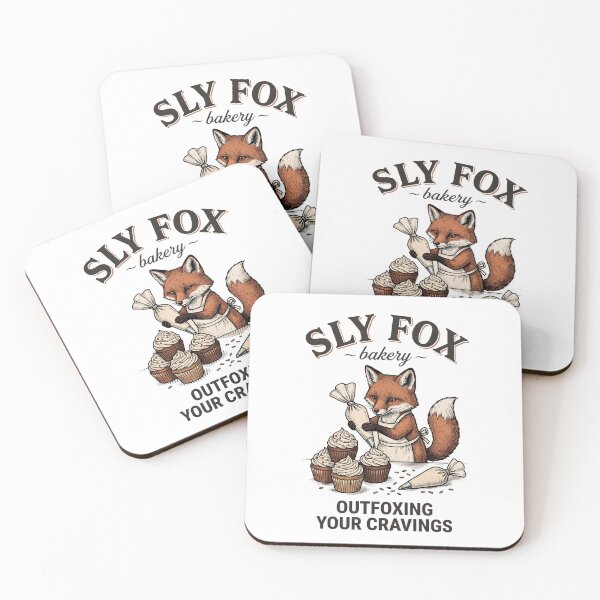 Item preview, Adorable Fox Chef Cupcake Baker Woodland Bakery Artwork designed and sold by StickerNestYou.