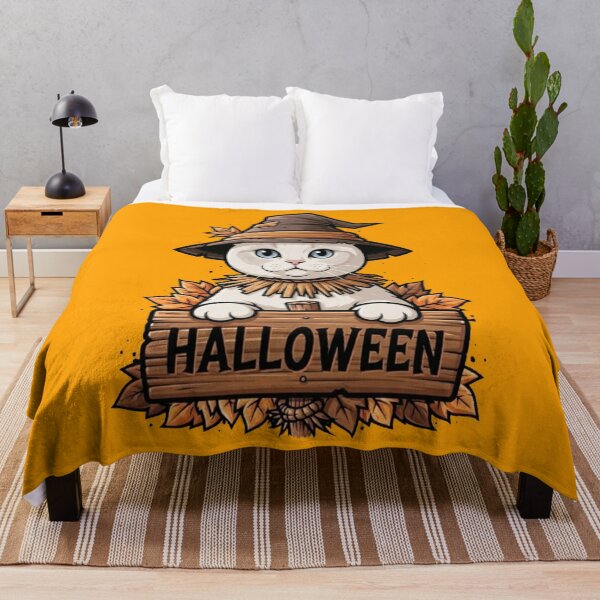 Item preview, Cute Halloween Cat with Wizard Hat and Autumn Leaves Wooden Sign designed and sold by PetalsPaws.