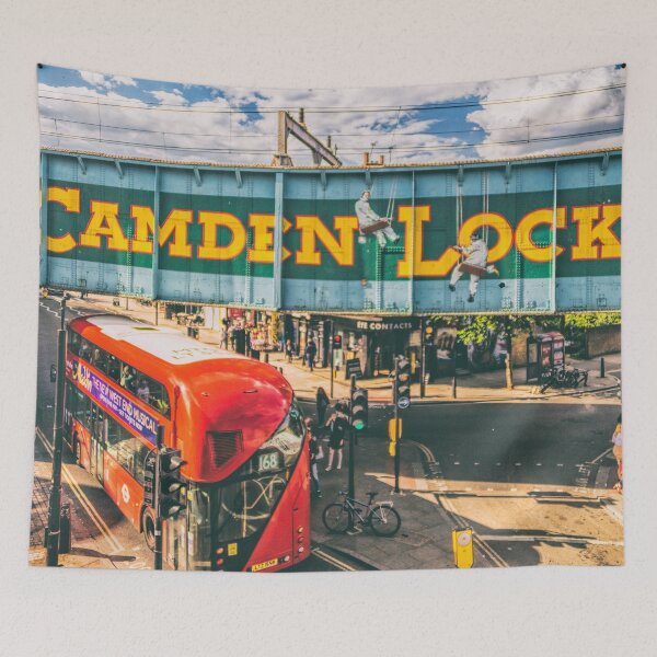 Item preview, Camden Lock and Red Bus, London designed and sold by balazsromsics.