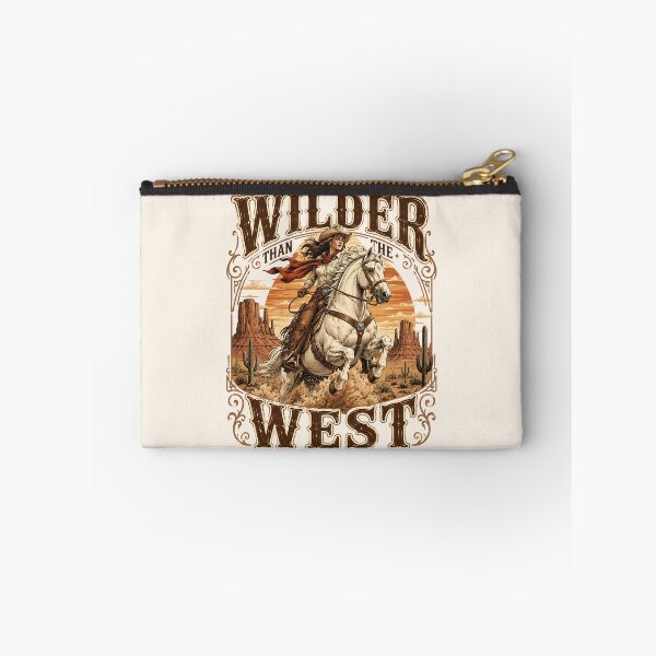 Item preview, Wilder Than The West Cowgirl Retro Sunset designed and sold by legendaryskins.