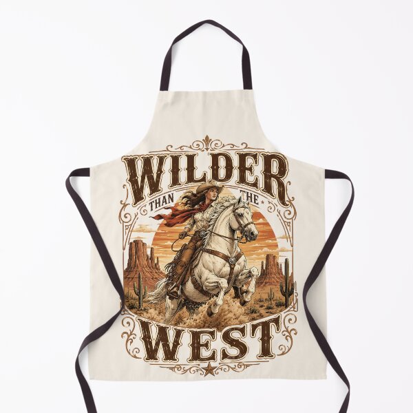Item preview, Wilder Than The West Cowgirl Retro Sunset designed and sold by legendaryskins.