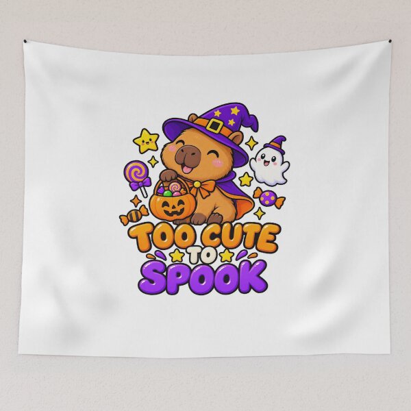 Item preview, Cute Halloween Capybara Too Cute to Spook designed and sold by CapybaraTravels.