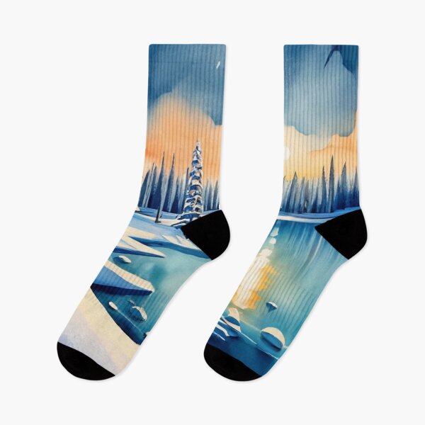 Item preview, Snowy Lake with Mountain Reflections designed and sold by Gustavo Navarro.