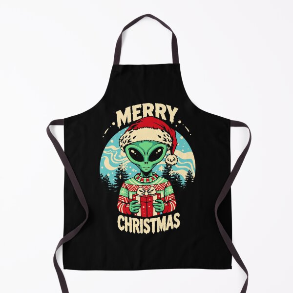Item preview, Cute Christmas Alien Santa Holding Gift Retro Holiday Design designed and sold by phsycartwork.