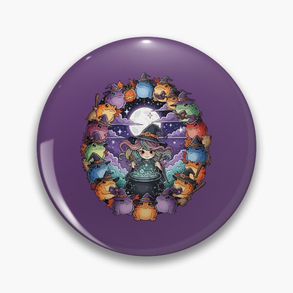 Item preview, Cute Witch Creating Magical Moments With Toads designed and sold by taiche.
