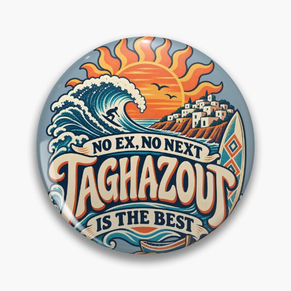 Item preview, Taghazout Morocco Retro Surf – Vintage Atlantic Wave designed and sold by AmiGraph.
