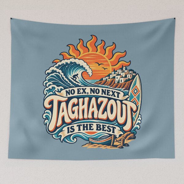 Item preview, Taghazout Morocco Retro Surf – Vintage Atlantic Wave designed and sold by AmiGraph.