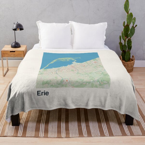 Item preview, Erie Minimalistic Map Art designed and sold by MapsNerd.