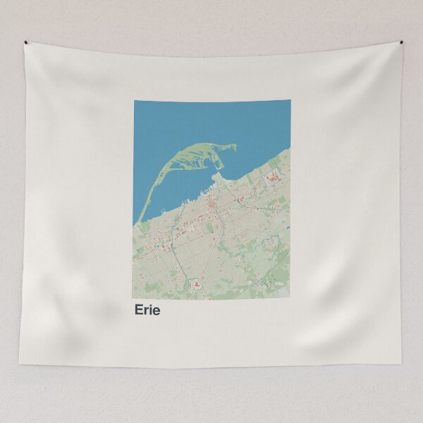 Item preview, Erie Minimalistic Map Art designed and sold by MapsNerd.