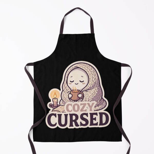 Item preview, Cozy but Cursed — Cute Ghost in a Knitted Blanket designed and sold by TheCalmEdit.
