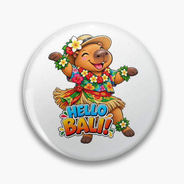 Item preview, Cute Bali Capybara – Tropical Island Adventure designed and sold by CapybaraTravels.