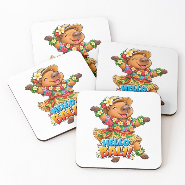 Item preview, Cute Bali Capybara – Tropical Island Adventure designed and sold by CapybaraTravels.